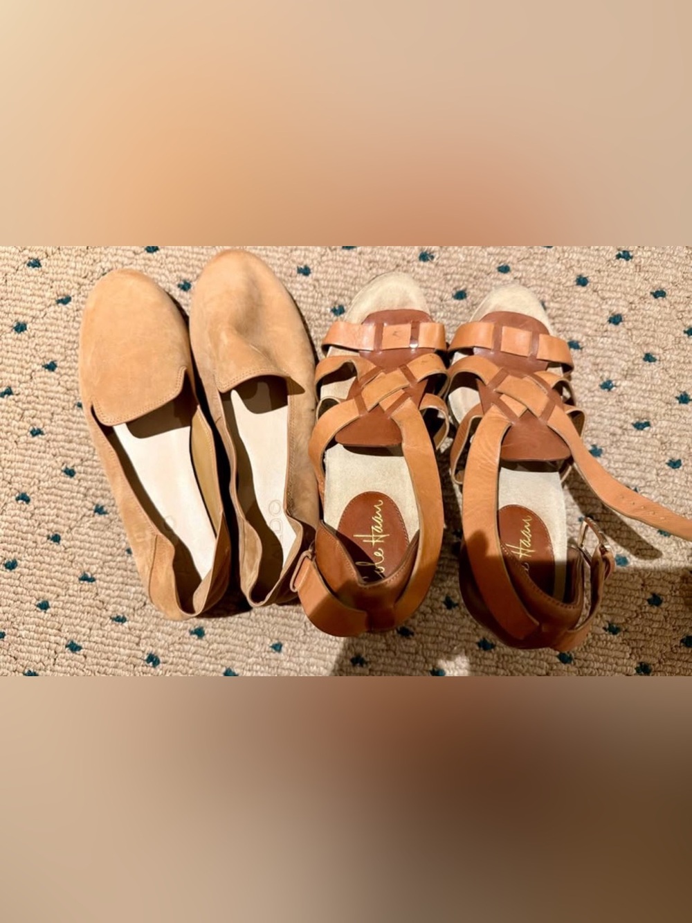 Cole Haan Heel Sandals + Aldo flats 7.5